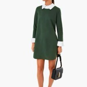 Tuckernuck English Ivy Dakotah Dress Green Peter Pan Collar Above Knee